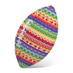 Colorful Aztec Tribal Pattern Print Rugby Ball