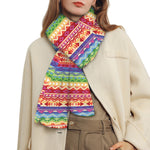 Colorful Aztec Tribal Pattern Print Scarf