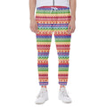 Colorful Aztec Tribal Pattern Print Joggers
