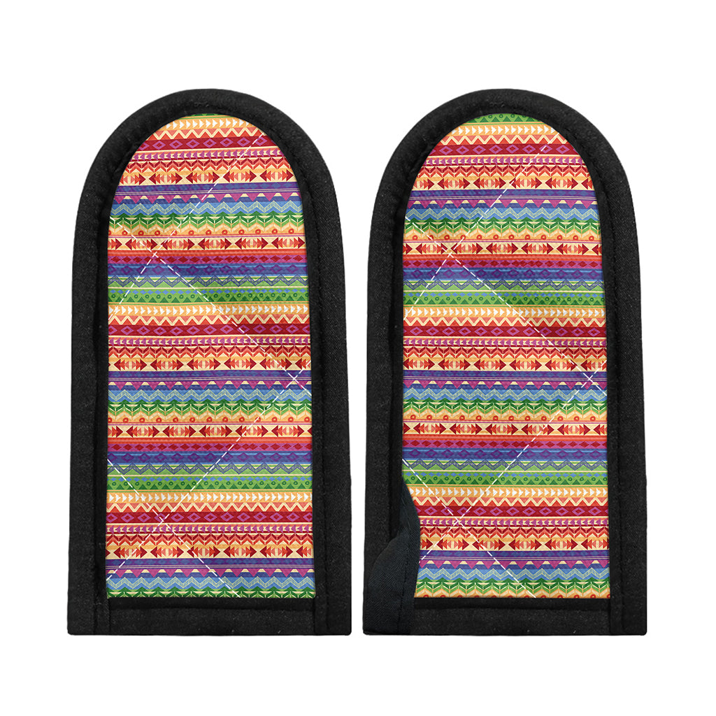 Colorful Aztec Tribal Pattern Print Skillet Handle Cover