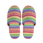 Colorful Aztec Tribal Pattern Print Slippers