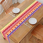 Colorful Aztec Tribal Pattern Print Table Runner