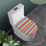 Colorful Aztec Tribal Pattern Print Toilet Lid Cover