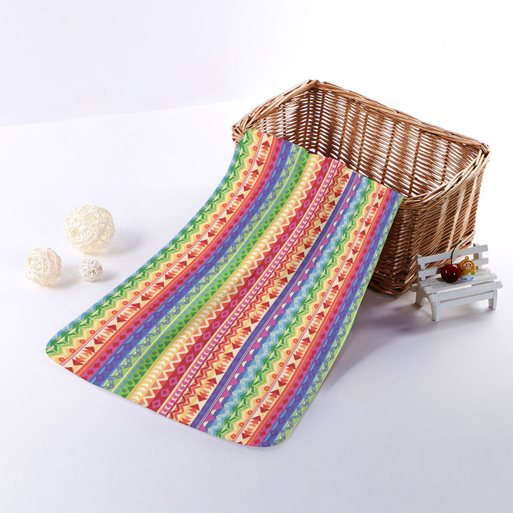 Colorful Aztec Tribal Pattern Print Towel