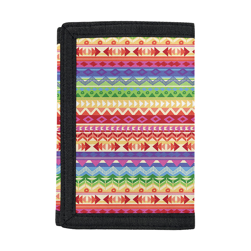 Colorful Aztec Tribal Pattern Print Trifold Wallet
