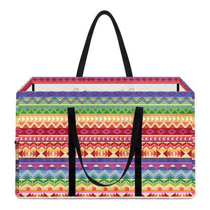 Colorful Aztec Tribal Pattern Print Utility Tote Bag