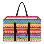 Colorful Aztec Tribal Pattern Print Utility Tote Bag