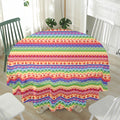 Colorful Aztec Tribal Pattern Print Waterproof Round Tablecloth