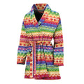 Colorful Aztec Tribal Pattern Print Women's Bathrobe