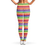 Colorful Aztec Tribal Pattern Print Women's Leggings