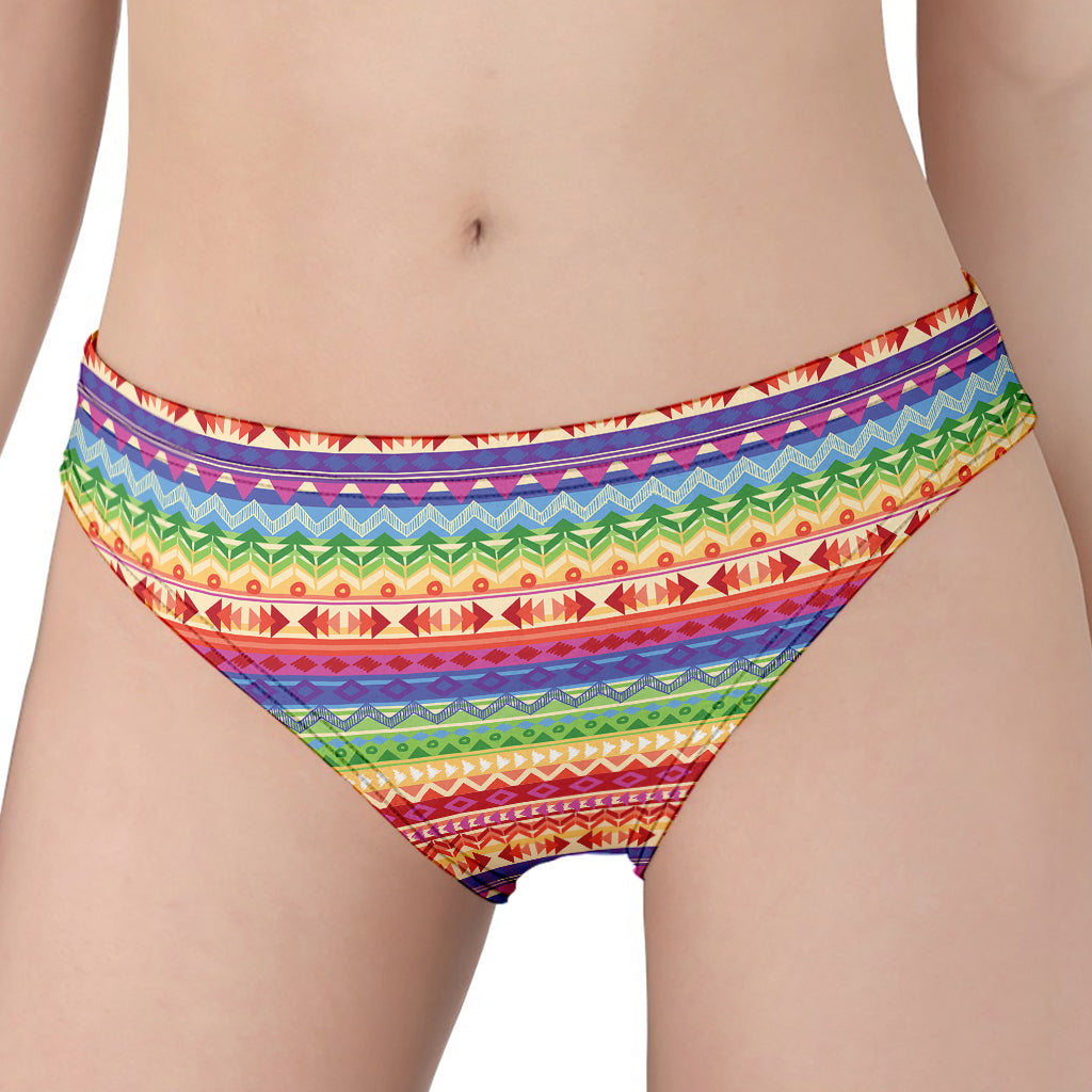 Colorful Aztec Tribal Pattern Print Women's Panties