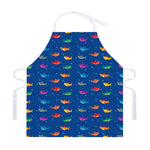 Colorful Baby Sharks Pattern Print Adjustable Apron