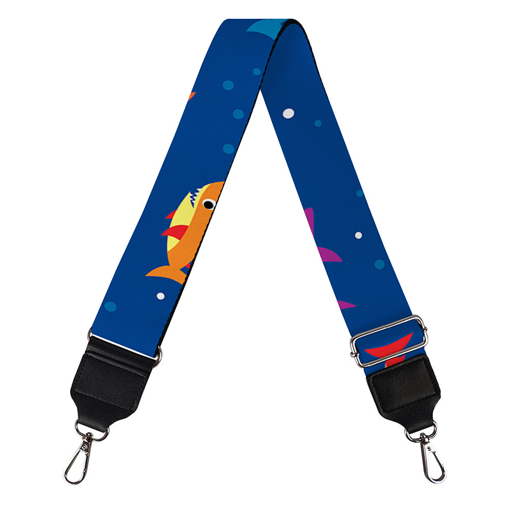 Colorful Baby Sharks Pattern Print Bag Strap