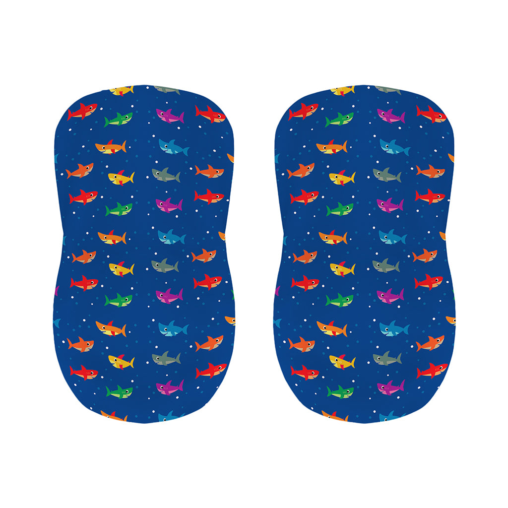 Colorful Baby Sharks Pattern Print Bar Stool Covers