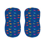 Colorful Baby Sharks Pattern Print Bar Stool Covers