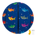 Colorful Baby Sharks Pattern Print Basketball