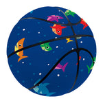 Colorful Baby Sharks Pattern Print Basketball