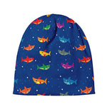 Colorful Baby Sharks Pattern Print Beanie