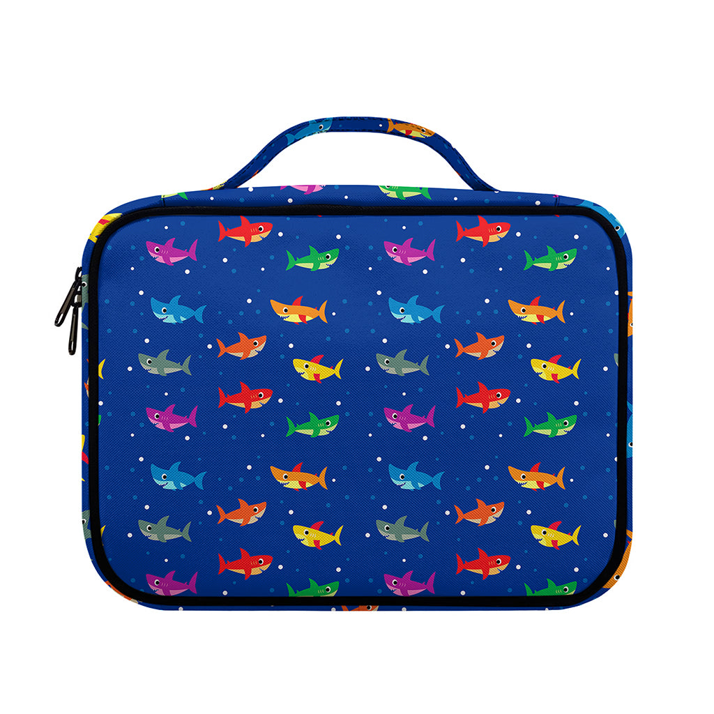 Colorful Baby Sharks Pattern Print Briefcase Bible Bag