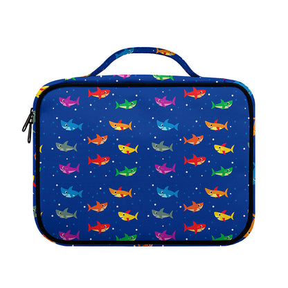 Colorful Baby Sharks Pattern Print Briefcase Bible Bag