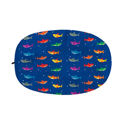 Colorful Baby Sharks Pattern Print Car Side Mirror Covers
