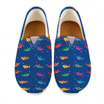 Colorful Baby Sharks Pattern Print Casual Shoes
