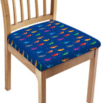 Colorful Baby Sharks Pattern Print Chair Cushion Cover