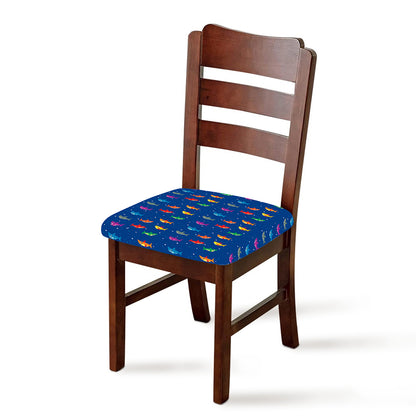 Colorful Baby Sharks Pattern Print Chair Cushion Cover