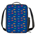 Colorful Baby Sharks Pattern Print Crossbody Lunch Bag