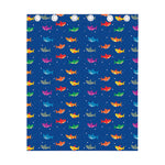 Colorful Baby Sharks Pattern Print Curtain