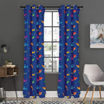 Colorful Baby Sharks Pattern Print Curtain