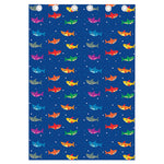 Colorful Baby Sharks Pattern Print Curtain