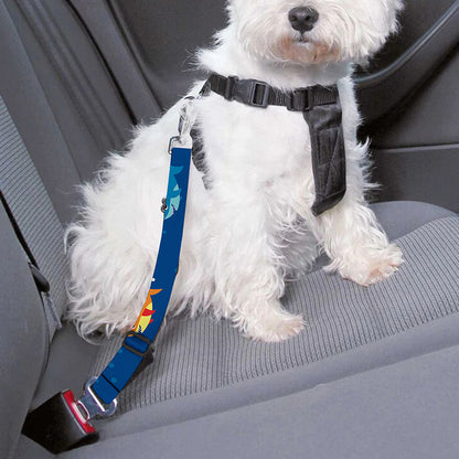 Colorful Baby Sharks Pattern Print Dog Seat Belt