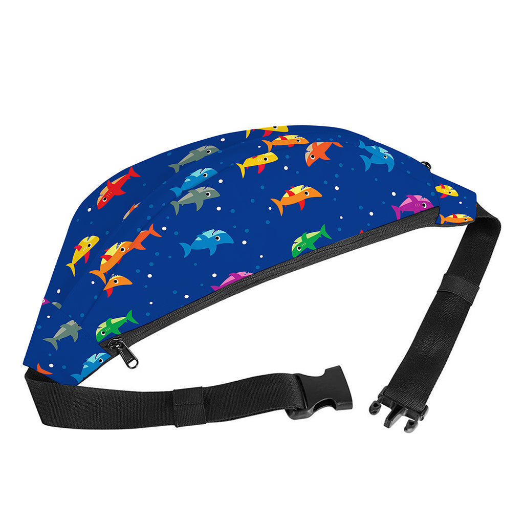 Colorful Baby Sharks Pattern Print Fanny Pack