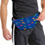 Colorful Baby Sharks Pattern Print Fanny Pack