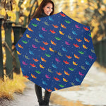 Colorful Baby Sharks Pattern Print Foldable Umbrella