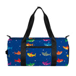 Colorful Baby Sharks Pattern Print Gym Bag