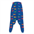 Colorful Baby Sharks Pattern Print Hammer Pants