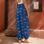 Colorful Baby Sharks Pattern Print Harem Pants