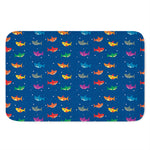 Colorful Baby Sharks Pattern Print Indoor Door Mat
