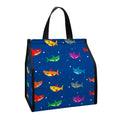 Colorful Baby Sharks Pattern Print Insulated Lunch Tote
