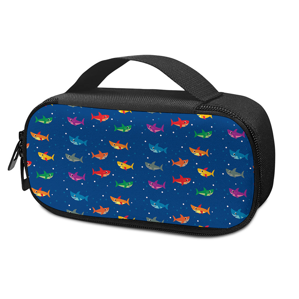 Colorful Baby Sharks Pattern Print Insulin Cooler Travel Case