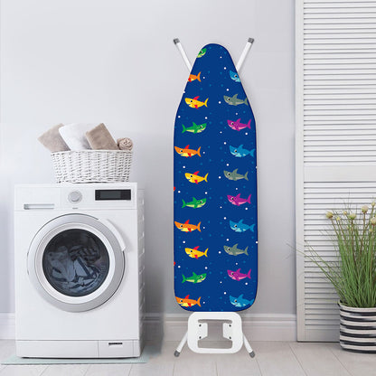 Colorful Baby Sharks Pattern Print Ironing Board Cover