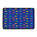 Colorful Baby Sharks Pattern Print Kitchen Mat