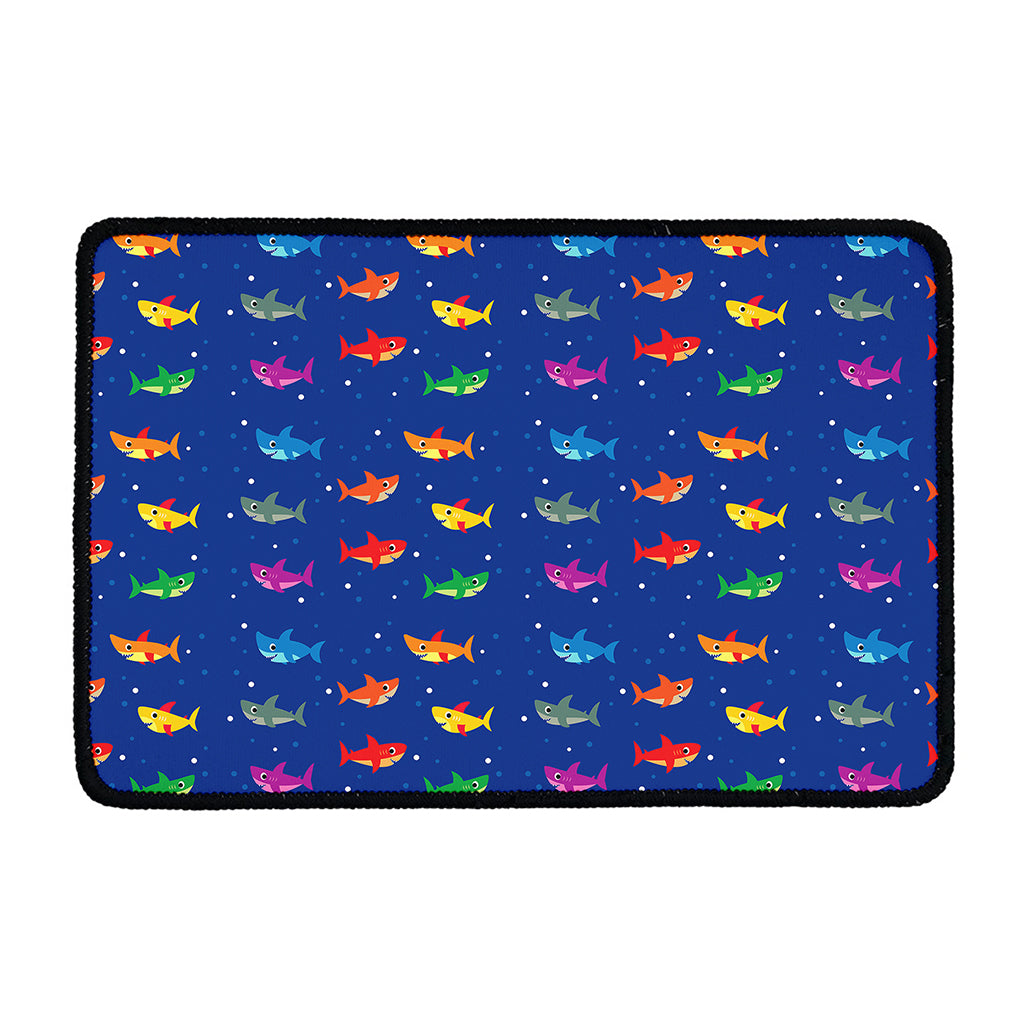 Colorful Baby Sharks Pattern Print Kitchen Mat