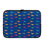 Colorful Baby Sharks Pattern Print Laptop Sleeve