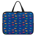 Colorful Baby Sharks Pattern Print Laptop Sleeve With Handle
