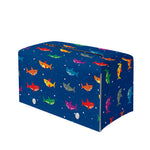 Colorful Baby Sharks Pattern Print Leather Tissue Box Cover