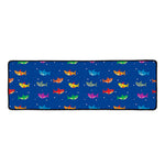 Colorful Baby Sharks Pattern Print Long Kitchen Mat