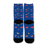 Colorful Baby Sharks Pattern Print Long Socks